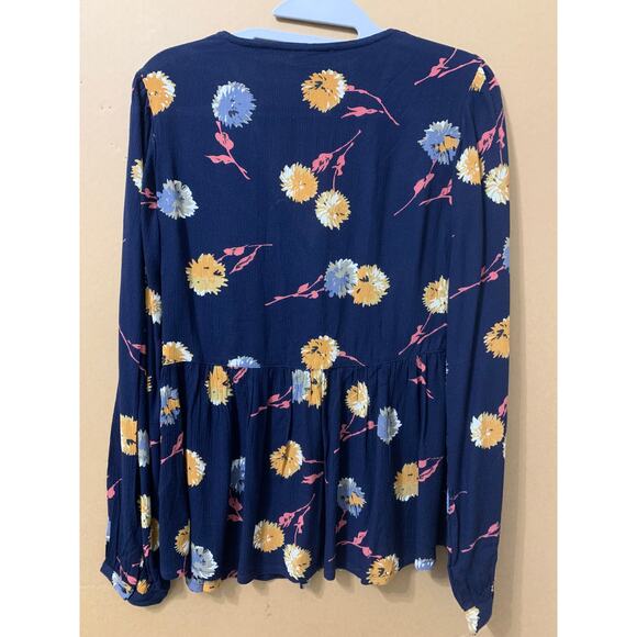 Fat Face ADELE Twilight Blooms Blouse Steel Blue Sz 2 NWT - Picture 7 of 13